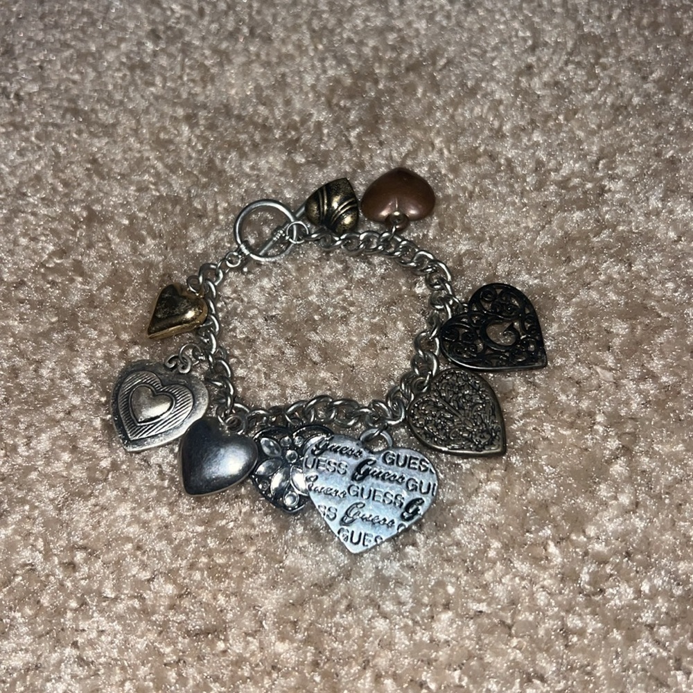 Guess Heart Charms Bracelet